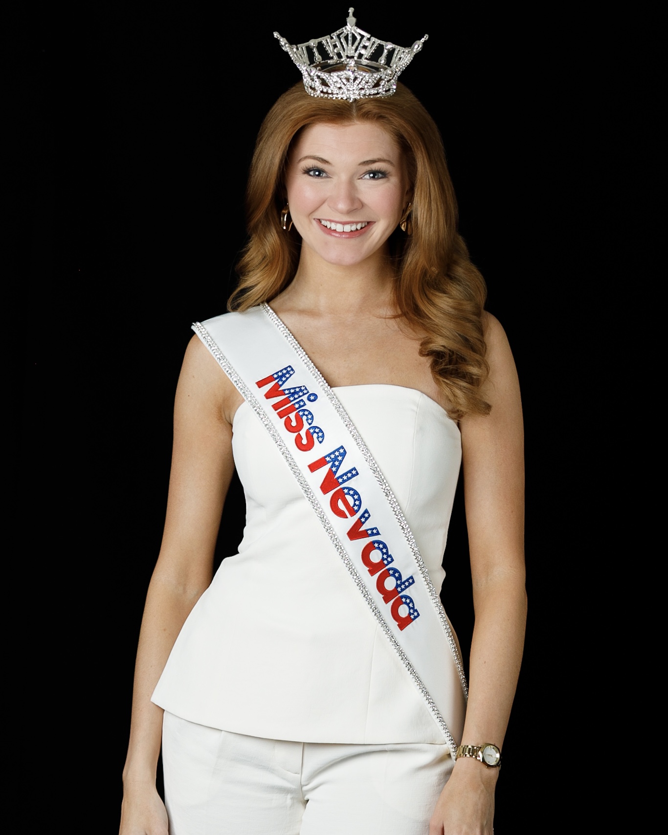 Mariah Larronde, Miss Nevada 2026 and founder of the Hidden Caregiver Network, wearing her crown and Miss Nevada sash.